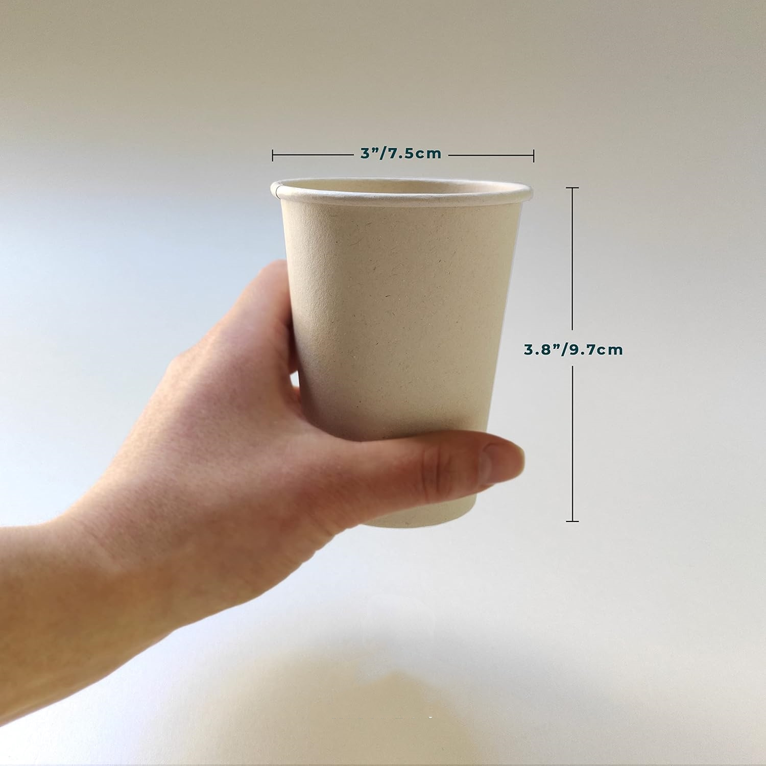 Tasses à café jetables durables de 9 oz, écologiques, de qualité supérieure, en fibre de bagasse de canne à sucre naturelle, tasses robustes pour boissons chaudes ou froides